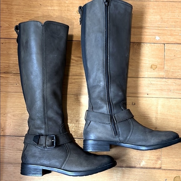 Shoes - Bussola Trapani Tulsa Silk Nubuck Brown Knee High Riding Boots Size 36 US 6-6.5